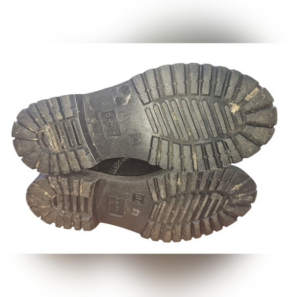 DKNY Black Tilly Lace-Up Combat Rain Booties Sz 10M Like New - Picture 4 of 5